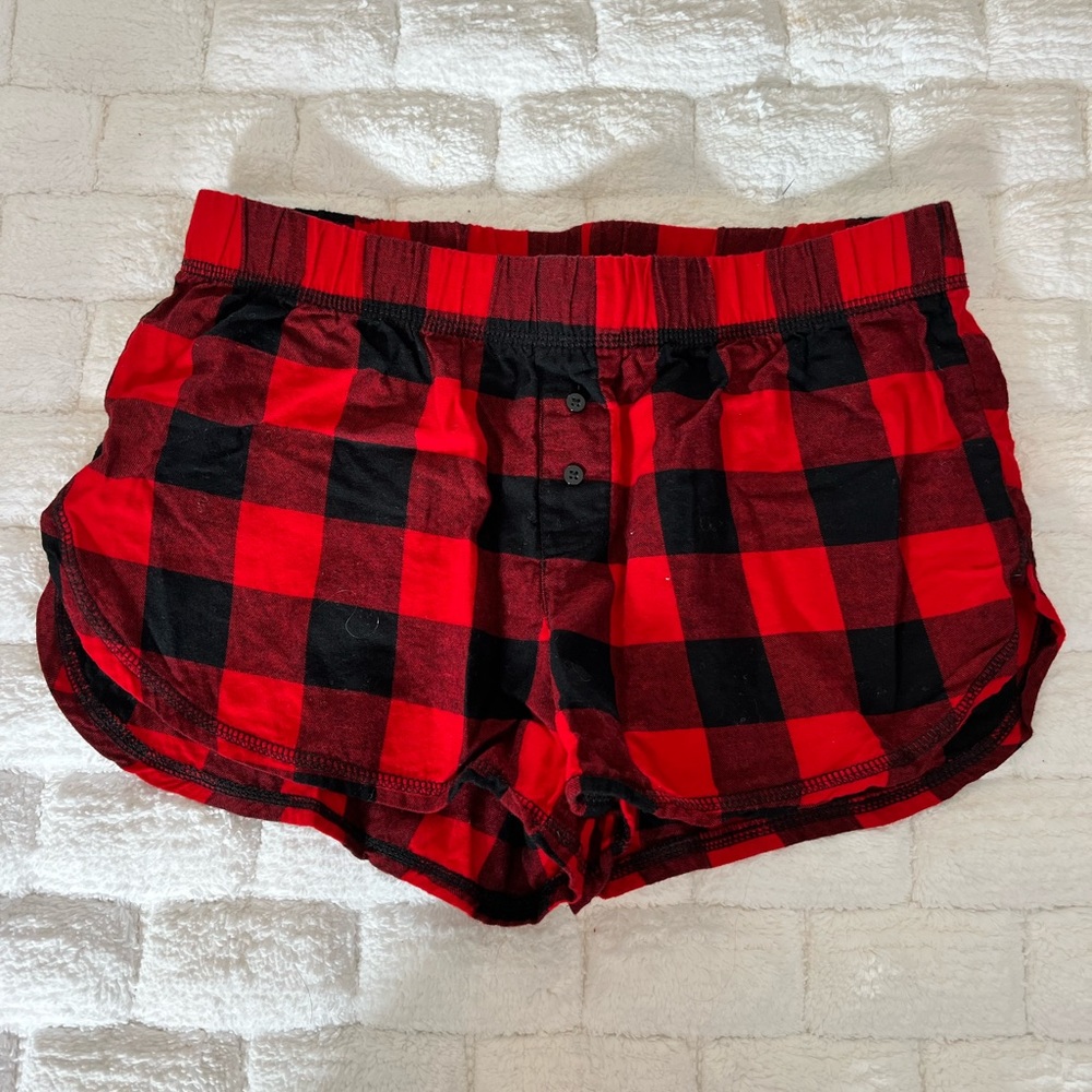 Flannel Pajama Shorts